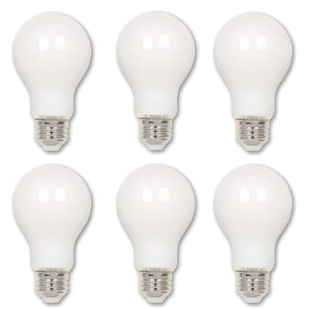 Westinghouse Bulb LED Dimmablemable 6.5W 120V A19 FilaMount 2700K Sft White E26 Med Base, 6PK 5016320